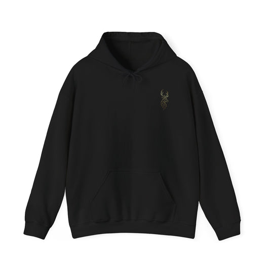 Geometric Deer Hoodie — Minimalist Buck Graphic Hoodie