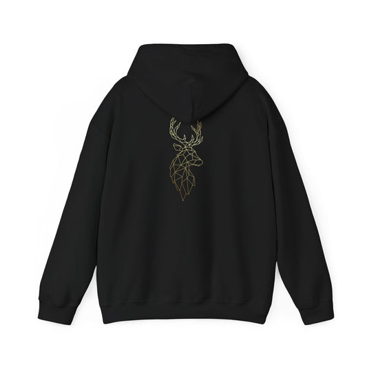 Geometric Deer Hoodie — Minimalist Buck Graphic Hoodie